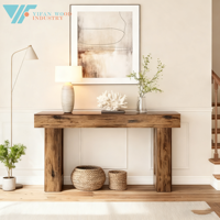 Muebles de escritorio de ordenador directamente duraderos, muebles de oficina modernos de Color de madera maciza con Panel de almacenamiento para sala de estar