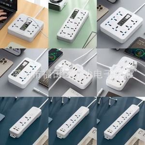 Multiprise avec 2 ports USB A 10A AC100-250V, protection enfant, ignifuge, pour le commerce extérieur - Product Image 1