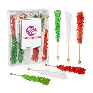 Halal wholesales fast delivery china supply customized mix fruity crystal hard candy loll[pop stick