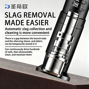 Pistola de Clavos Neumática para Techo, Inalámbrica, Mini Pistola de Clavos para Concreto, Juego de Herramientas de Fijación, Pistola de Clavos Automática con Adaptador de Cadena - Product Image 5