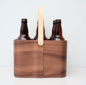 Panier de courses en contreplaqué courbé écologique, multifonctionnel, porte-bouteilles en bois pour comptoir de cuisine, vente chaude - Product Image 1