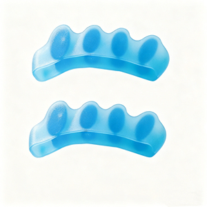 Séparateur d'orteils en silicone pour la correction du hallux valgus, outil d'alignement des pieds à 5 trous pour hommes et femmes - Product Image 1