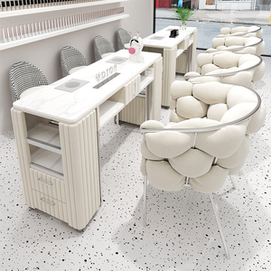 Juego de Mesa y Silla de Manicura de Diseño Moderno y Lujoso, Equipo de Salón con Extractor de Polvo para Salón de Belleza - Product Image 2