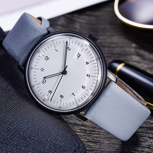 Reloj de Pulsera Clásico de Cuarzo de Lujo Unisex con Cristal de Domo y Resistencia al Agua de 5 ATM, Correa de Cuero Personalizada con Logotipo para Negocios - Product Image 1