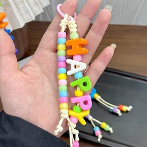 Cuentas acrílicas <span class=keywords><strong>de</strong></span> alfabeto inglés con orificio grande para educación temprana, joyería DIY, llaveros, cordones, accesorios para correas <span class=keywords><strong>de</strong></span> teléfono, inyectadas - Product Image 4