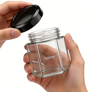 Nuevo Tarro de Vidrio Ancho para Miel, Vacío, de 250ml, 350ml, 500ml, 700ml, Tarro de Vidrio Transparente para Alimentos - Product Image 2