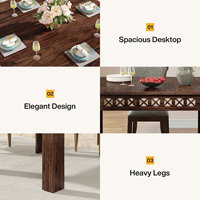 Table de cuisine carrée en bois Tribesigns, petite table à manger carrée moderne et simple pour la maison, table de restaurant