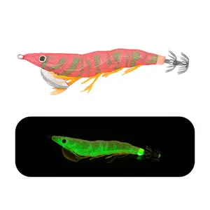 Alta calidad 130mm 20g gambas calamar Jig señuelo Japón calidad Camarón calamar Jig venta al por mayor OEM plomo brillo luminoso calamar Jig - Product Image 1