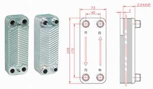 <span class=keywords><strong>Scambiatore</strong></span> di Calore <span class=keywords><strong>a</strong></span> <span class=keywords><strong>Piastre</strong></span> Saldobrasate in Acciaio Inox di Alta Qualità, Condensatore Certificato CE, Facile da Utilizzare - Product Image 5