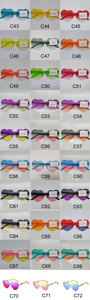 Vente en gros Lunettes de soleil mode unisexes sans monture en forme de cœur Transparent PC Frame UV400 Confortable One Piece Sun Eyewear Candy - Product Image 3