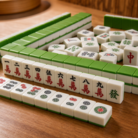 Ensemble de Mahjong de Luxe en Gros pour la Maison, Jeu Traditionnel Chinois, Tuiles de Mahjong à Impression Numérique, Cadeaux Promotionnels Personnalisables