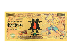 Billet de banque japonais en feuille d'or Anime Hunter x Hunter Gon Freecss Killua Zoldyck, idéal comme cadeau - Product Image 5