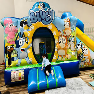 Commercial Gonflable Combo Bouncer House Blue Cartoon Bounce Jumping House Castle <span class=keywords><strong>Château</strong></span> gonflable avec toboggan - Product Image 5