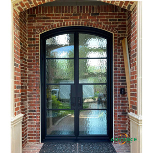 Meilleur prix <span class=keywords><strong>Porte</strong></span>-fenêtre de balcon noire en fer forgé, <span class=keywords><strong>porte</strong></span> battante française en acier et verre, fenêtres et portes de salon - Product Image 3