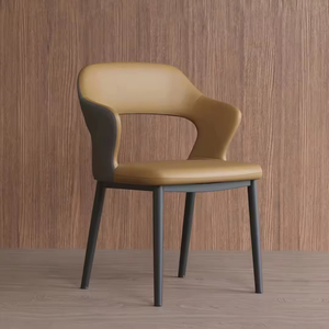 Chaise en cuir de salle à manger minimaliste moderne Hôtel Restaurant Loisirs Tufté Tissu ergonomique Amovible Stable pour une utilisation en <span class=keywords><strong>appartement</strong></span> - Product Image 4