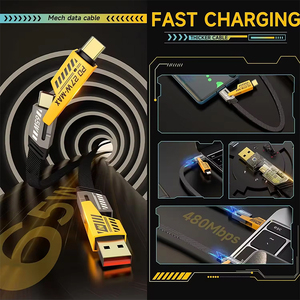 4-Trong-1 Nhanh Chóng Sạc Cáp Dữ Liệu Đa Nhanh Chóng Sạc Cáp Pd Điện Thoại Di Động <span class=keywords><strong>USB</strong></span> Loại C Để Loại C Cáp Nhanh Chóng Sạc - Product Image 5