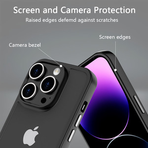 Mới Tùy Chỉnh Cá Nhân Màu Sắc Logo Mỏng TPU PC Cứng Chống Sốc Armor Matte Da Điện Thoại Di Động Trường Hợp Đối Với <span class=keywords><strong>iPhone</strong></span> 14 15 Pro Max Trường Hợp - Product Image 4