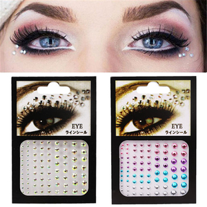 Moda cristal ojo cuerpo cara joyas pegatinas <span class=keywords><strong>3D</strong></span> ceja diamante maquillaje cristal tatuaje ojos pegatinas - Product Image 2
