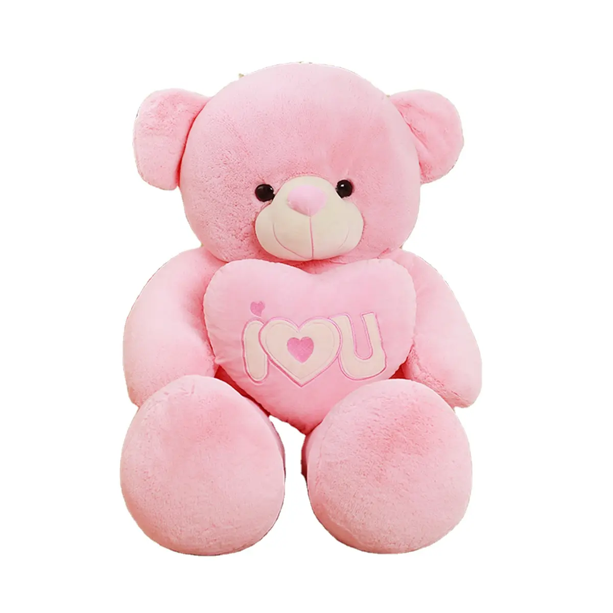 Valentines Gấu bông với trái tim nhồi bông gấu búp bê lớn sang trọng gấu bông quà tặng cho bạn gái 50/75/95/135cm tùy chỉnh OPP Unisex
