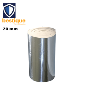 Fabricant 1350 ° Couverture en fibres <span class=keywords><strong>bio</strong></span>-céramiques solubles avec feuille d'aluminium ISO/CE 20 mm pour l'isolation des fours d'incinération - Product Image 1