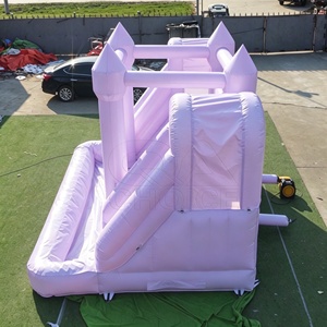 Castillo Inflable Morado Claro 3 en 1 con Tobogán y Piscina de Pelotas, Castillo Hinchable Macaron con Capacidad para 3-5 Personas, Ideal para Alquiler en Fiestas y Bodas - Product Image 5