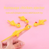 Nouveaux jouets anti-stress en TPR : Catapulte volante collante en forme de dinde, poulet extensible doux pour les doigts, lanceur de poussins, jouets sensoriels
