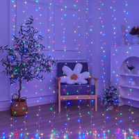Personnalisé 3x1m 3x3m Cluster LED Rideau de Fée Cascade Guirlande Lumineuse Pétard Effet Scintillant pour Fenêtre de Noël en Plein Air
