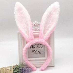 Serre-tête en peluche de coton pour adulte, motif lapin de Pâques, accessoires pour cheveux, collection Designer 2024, vente en gros - Product Image 4