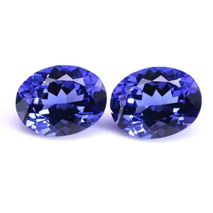 厂家直销实验室生长蓝宝石椭圆形切割蓝宝石每克拉价格