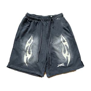 Shorts en coton 100% pour homme avec logo personnalisé, à porter en été, taille plus, pantalon quart, taille élastique, pantalon de course, pantalon de fitness pour homme - Product Image 1