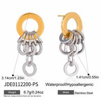 Boucles d'oreilles à pampilles bicolores minimalistes de qualité supérieure Gaovo pour femmes, plaquées or 18 carats, en acier inoxydable résistant au ternissement, bijoux tendance