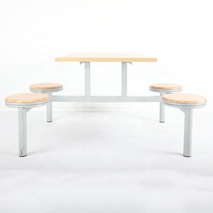 Offre Spéciale – Ensemble Table et Chaises de Restaurant/Cantine Moderne en Acier pour 6 Personnes – Idéal pour la Restauration Rapide Commerciale - Product Image 4