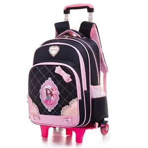 Factory Price High Quality Adorable Backpack Set Kids Girls School Bags Trolly Trolley