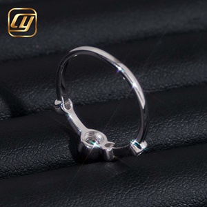 Women's Rhodium <b>Plate</b> Diamond <b>Ring</b> Round Brilliant Cut Minimalist Engagement Jewelry Lab Grown Diamonds <b>Ring</b> Classic Gift Unisex - Product Image 5