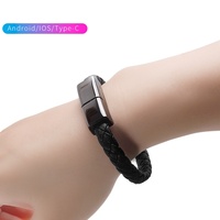 Câble de données de bracelet de charge rapide 3A avec gaine en PVC et blindage de tresse