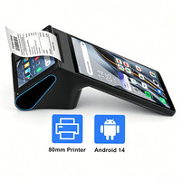 Impresora Móvil de 80 mm con Pantalla Dual, Terminal POS Android, Lector de Códigos QR y NFC, CPU Octa Core, 3 GB de RAM, para Autopago en Tiendas de Abarrotes Z150