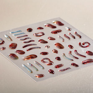 맞춤형 도매 방수 두꺼운 3D 모조 다이아몬드 젬 네일 데칼 스티커 하트 모양 네일 아트용-무독성 - Product Image 6