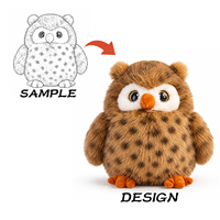 personnalisé mini sac à dos en peluche pour l'école mignon enfants PP coton remplissage maille doublure soulagement du Stress