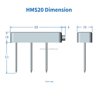 Capteur d'humidité, de température et de conductivité électrique du sol 3-en-1 HMS20 RS485 SDI-12 pour serres et agriculture de précision au Mexique