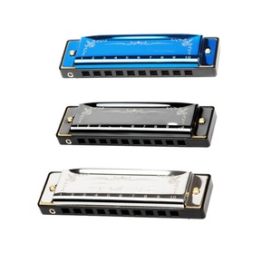 Blues 10 fori C chiave armonica principiante ingresso studente strumento Blues in rame piatto del sedile armonica - Product Image 2