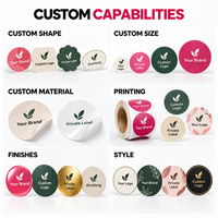 Label Perekat Kertas Kosmetik Kustom, Cetak Warna, Potong Presisi, Label Gulung Botol Kosmetik Matte