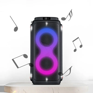 Waterproof Double 6.5 Inches Colorful <strong>LED</strong> Tws Rechargeable Blue-Tooth Portable Speaker with FM Radio Outdoor Strap Speakers - Product Image 2