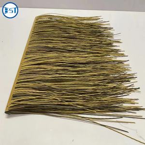 <span class=keywords><strong>Moins</strong></span> cher Simulation synthétique artificielle en plastique Tiki palmier paille chaume toit feuille tuile PE PVC pour <span class=keywords><strong>couverture</strong></span> plage parapluie Cottage - Product Image 5