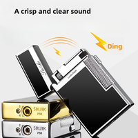 Briquet à double flamme DEBANG Langsheng, torche et flamme douce commutables, rechargeable au butane, briquet sonore en résine pour artisanat, cadeaux de luxe