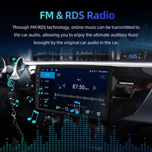 Radio estéreo para coche Android Rhythm de 10 pulgadas con conectividad inalámbrica, navegación GPS y WiFi para Toyota Corolla 2014-2016 - Product Image 4