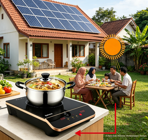 Table de cuisson à induction solaire AMOR pour l'Indonésie, fait bouillir 1L en 6 minutes, autonomie de 3 heures - Product Image 4