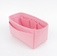 Organisateur de rangement multi-poches en feutre pour sac à main |   Insert de sac à main rose - Personnalisation OEM/ODM disponible