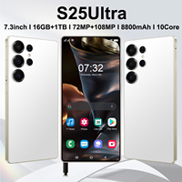 S25 Ultra Navigator GPS 5G Móvil, Pantalla AMOLED de 7.3 Pulgadas y 120Hz, 108MP, 8000mAh, 16GB, 1TB, WiFi, IMEI Certificado, MTK Dimensity, Nuevo de Fábrica