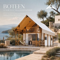 Tente de glamping de luxe BOTEEN en alliage d'aluminium pour une utilisation en hôtel-resort, abri extérieur écologique pour quatre saisons