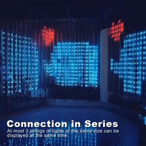巴河应用控制圣诞智能Rgb像素可寻址窗帘灯派对可编程发光二极管仙女智能窗帘灯 - Product Image 5